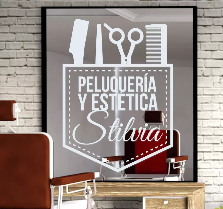 Vinilo para peluquería y estética personalizable - TenVinilo