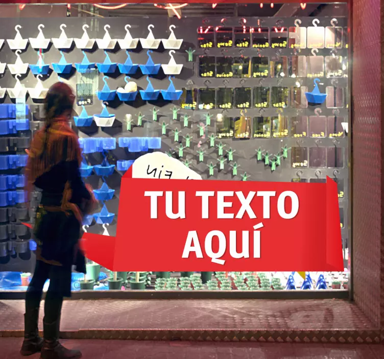 Pegatinas personalizables para escaparate - TenVinilo
