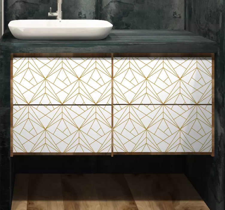 Vinilo trazo mueble patrón geométrico - TenVinilo