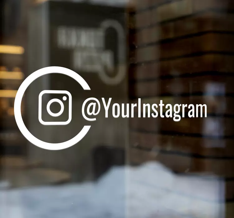 Vinilo escaparate para negocios instagram - TenVinilo