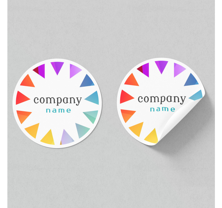 Vinilo oficina círculo personalizado con logotipo - TenVinilo