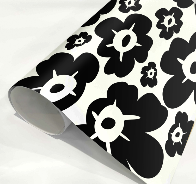 Vinilo flores amapola negra - TenVinilo