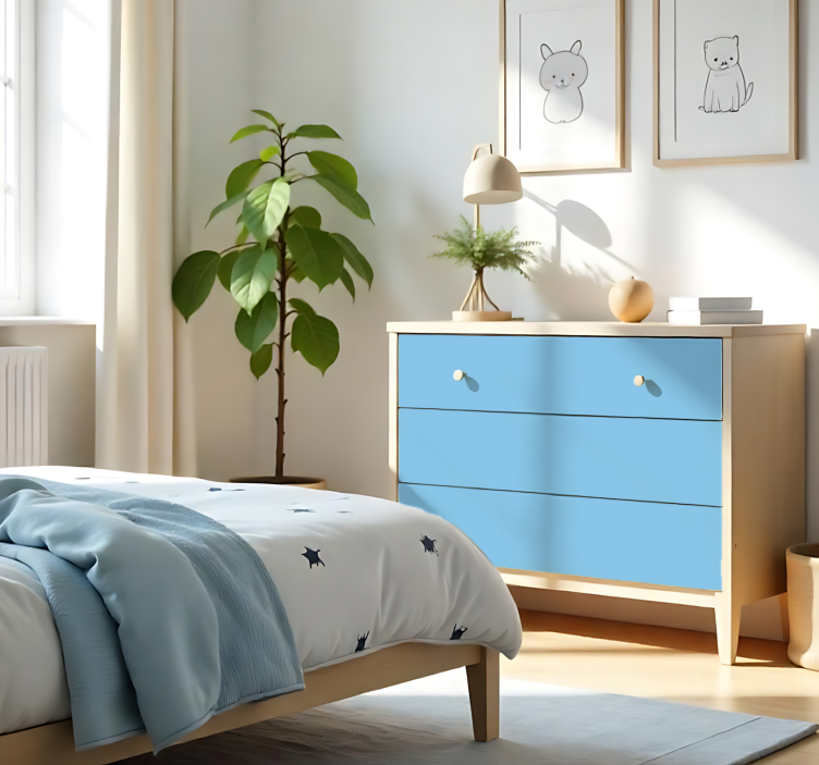 Vinilo adhesivo azul cielo mate - TenVinilo