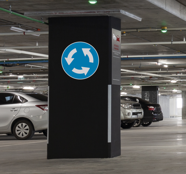 Adhesivo decorativo aviso rotonda - TenVinilo