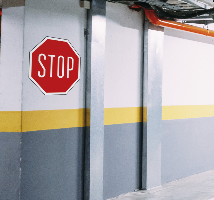 Adhesivo decorativo stop - TenVinilo