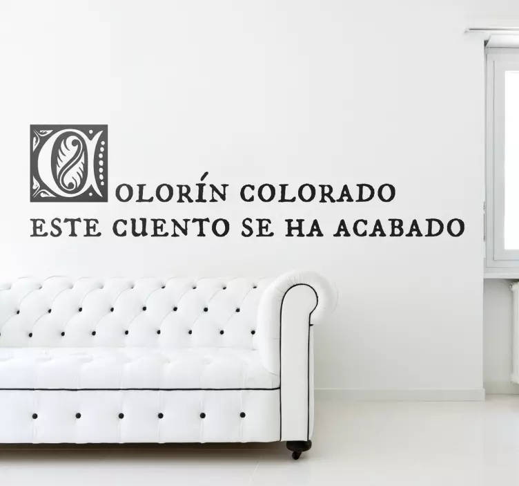 Adhesivo infantil colorín colorado - TenVinilo