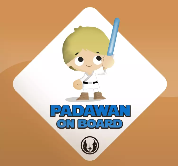 Adhesivo padawan a bordo - TenVinilo