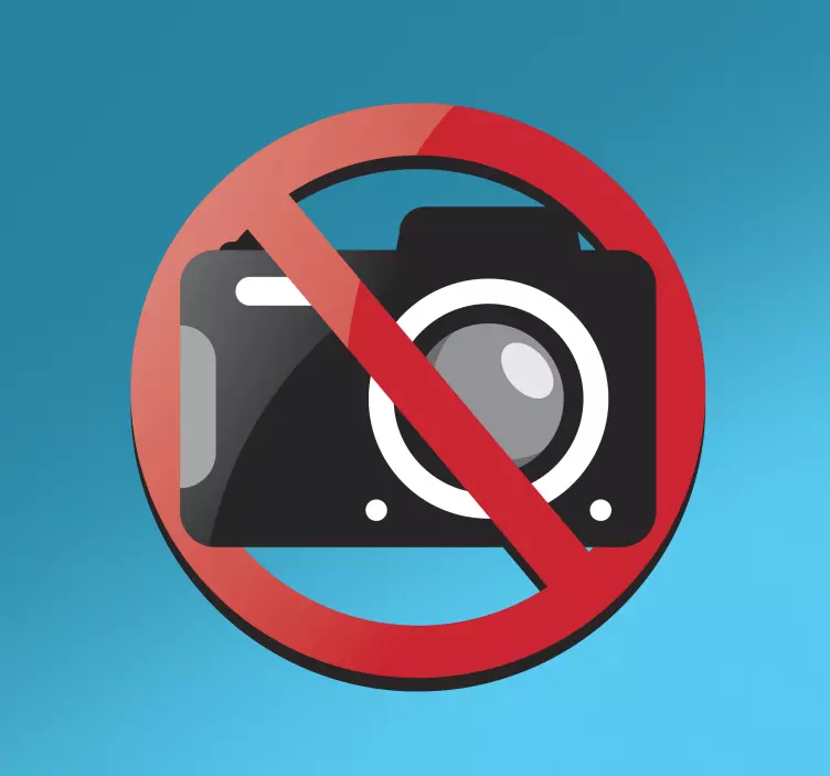 Adhesivo prohibido tomar fotos - TenVinilo