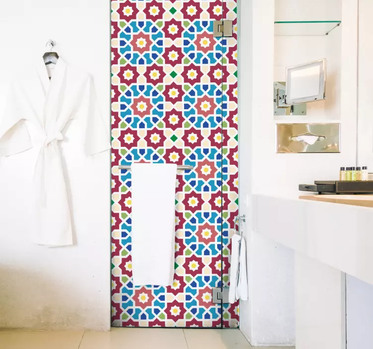 Azulejo hidráulico pared árabe - TenVinilo