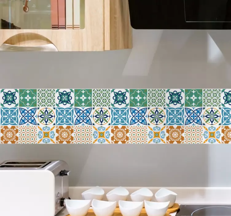 Azulejos adhesivo Mezcla de gres porcelánico - TenVinilo