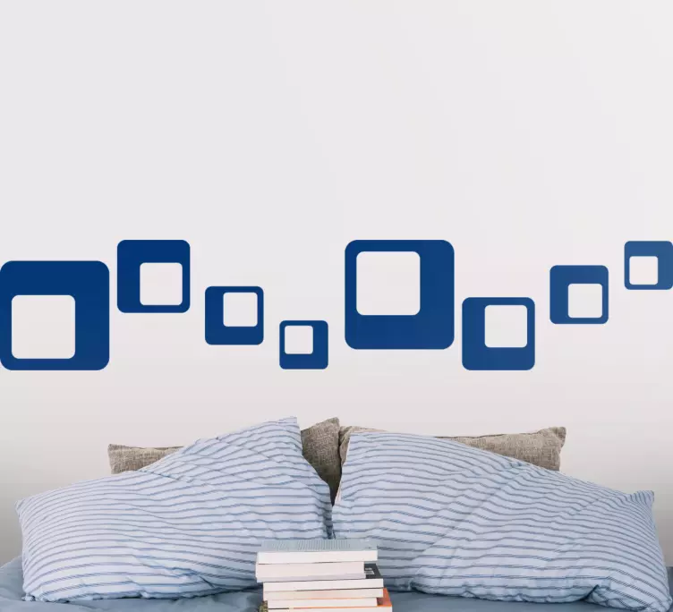 Cenefa adhesiva Cuadrados geométricos monocolor - TenVinilo