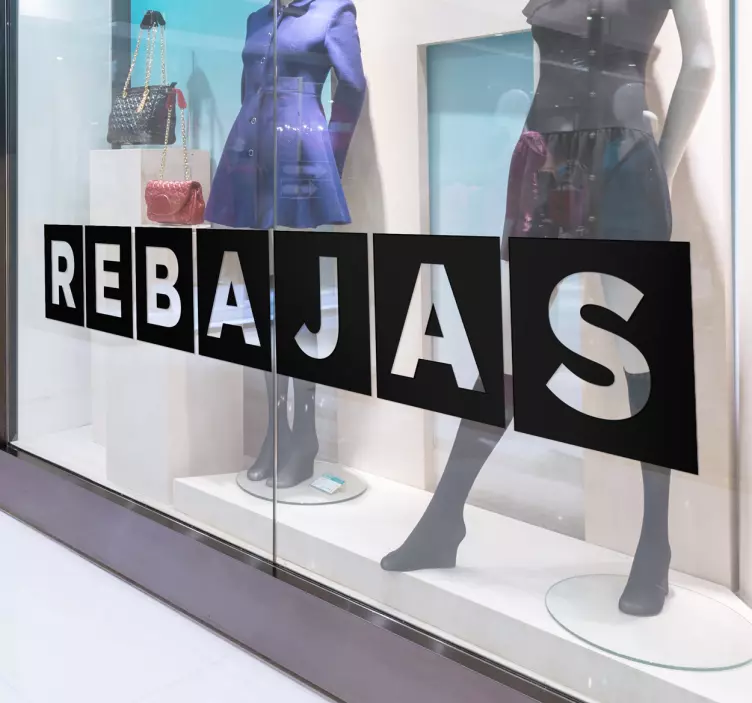 Vinilo escaparate de rebajas - TenVinilo