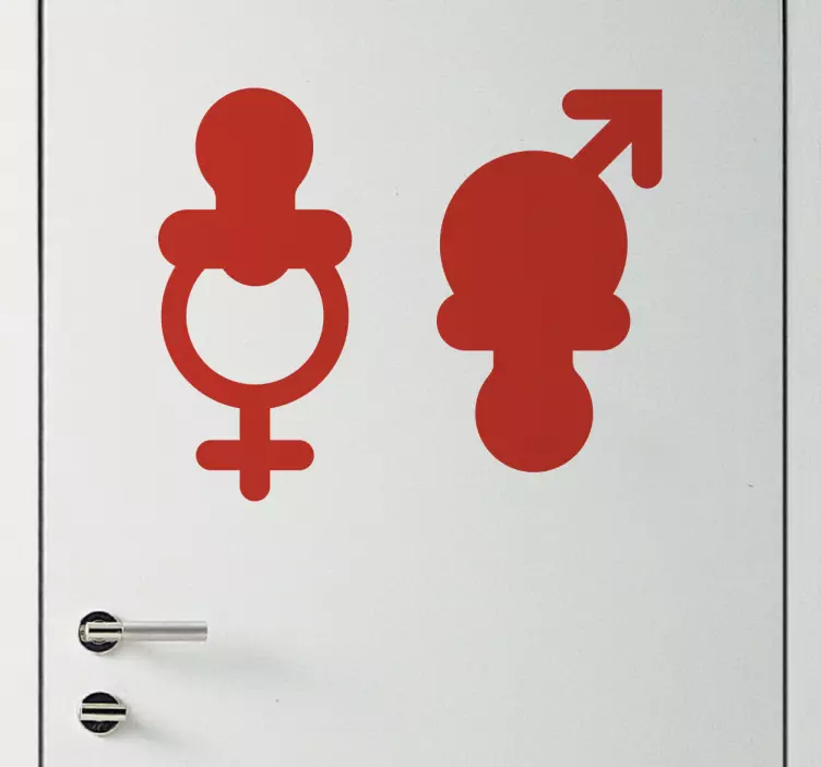 Pegatina chupetes niño y niña - TenVinilo