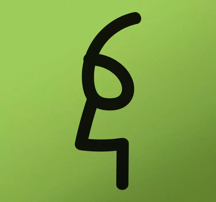 Pegatina con un seis y un cuatro - TenVinilo