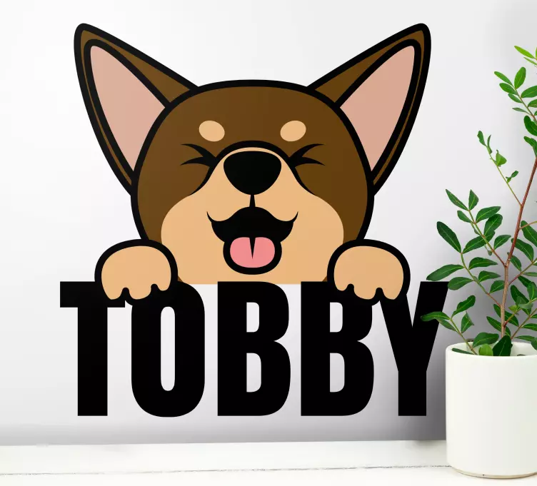 Vinilo Hermoso perro mirando - TenVinilo