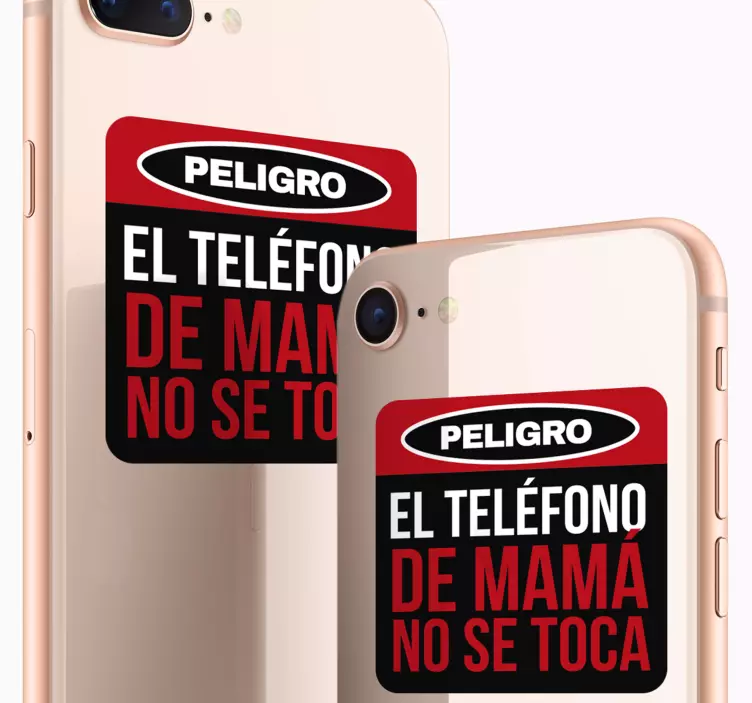 Pegatina iPhone el movil de mama no se toca - TenVinilo