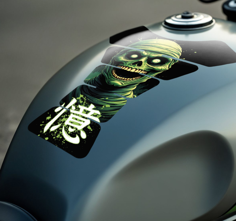 Pegatina moto muerte de momia - TenVinilo