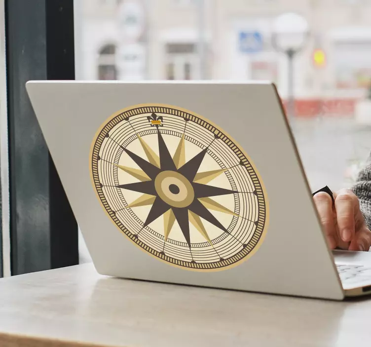 Pegatina para portátil rosa de los vientos - TenVinilo