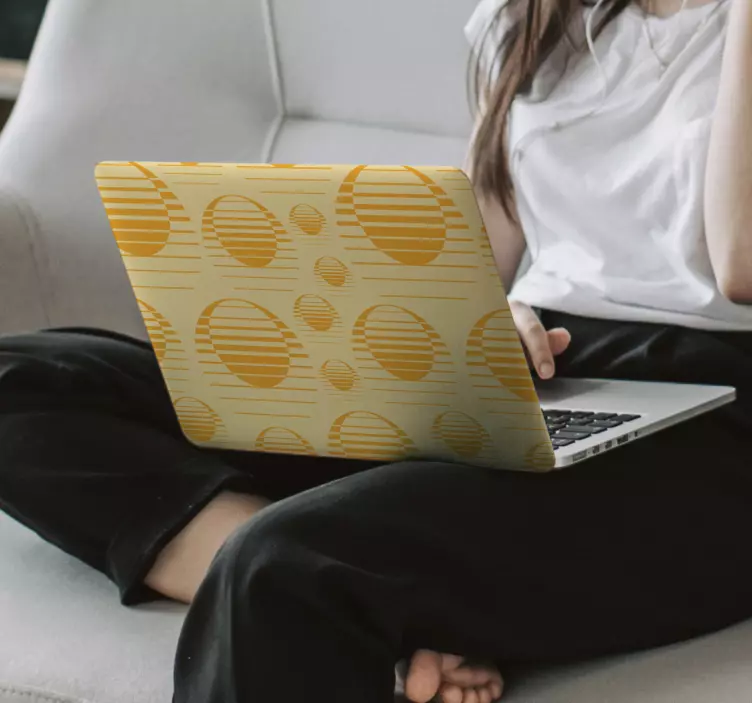 Vinilo para portátiles Dibujo de sol retro - TenVinilo