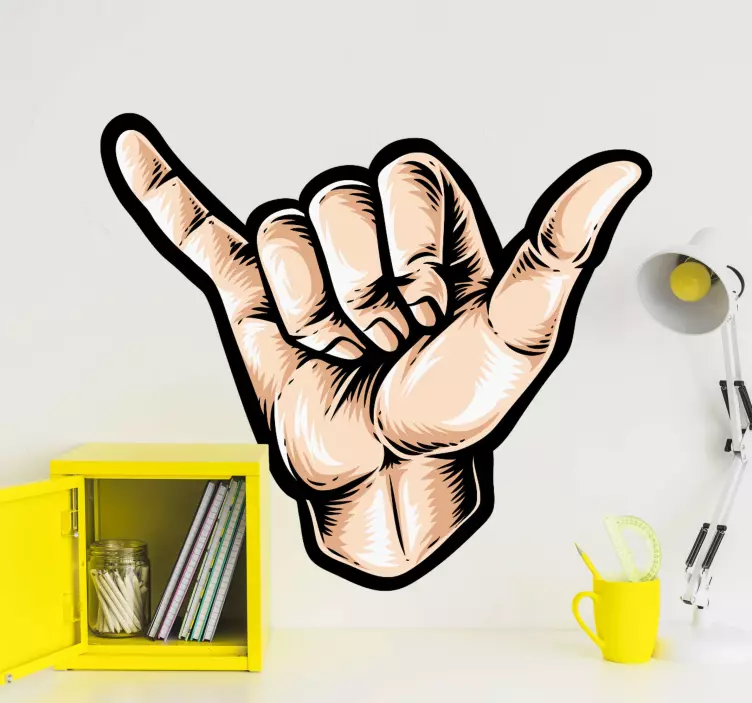 Vinilo para portátiles Mano de el vinilo adhesivo de shaka - TenVinilo