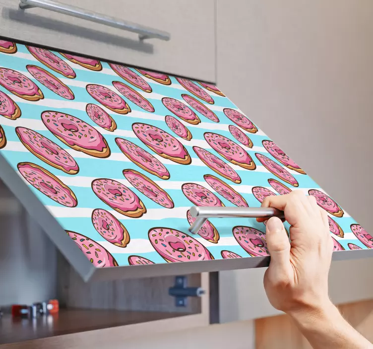 Vinilo para portátiles No te preocupes, se feliz con las donas - TenVinilo