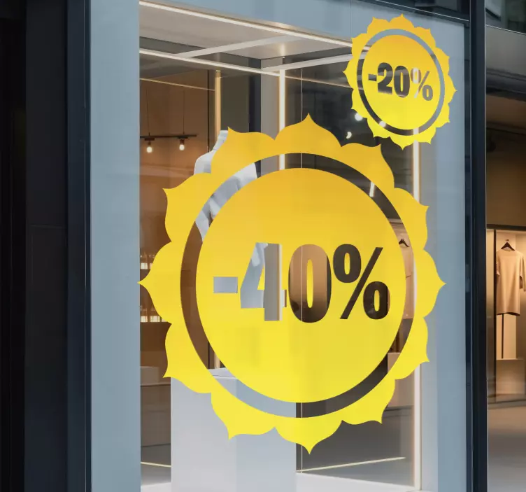 Vinilo rebajas descuento de sol de verano - TenVinilo