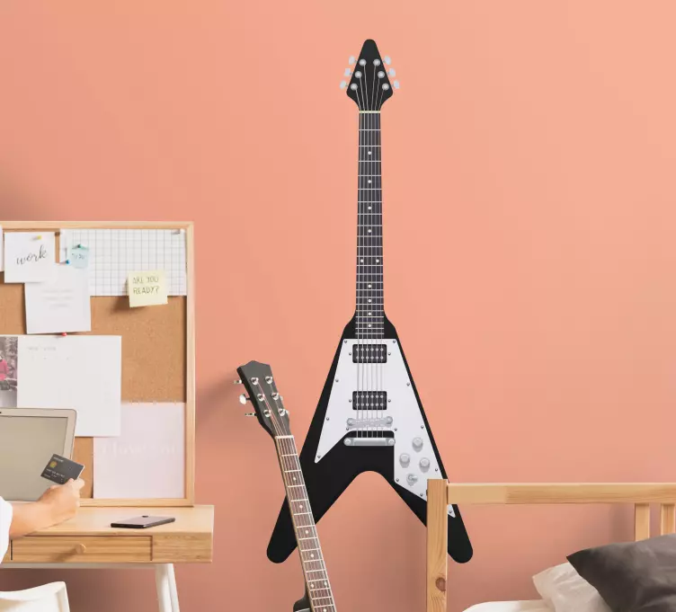 Vinilo rock Guitarra negra - TenVinilo