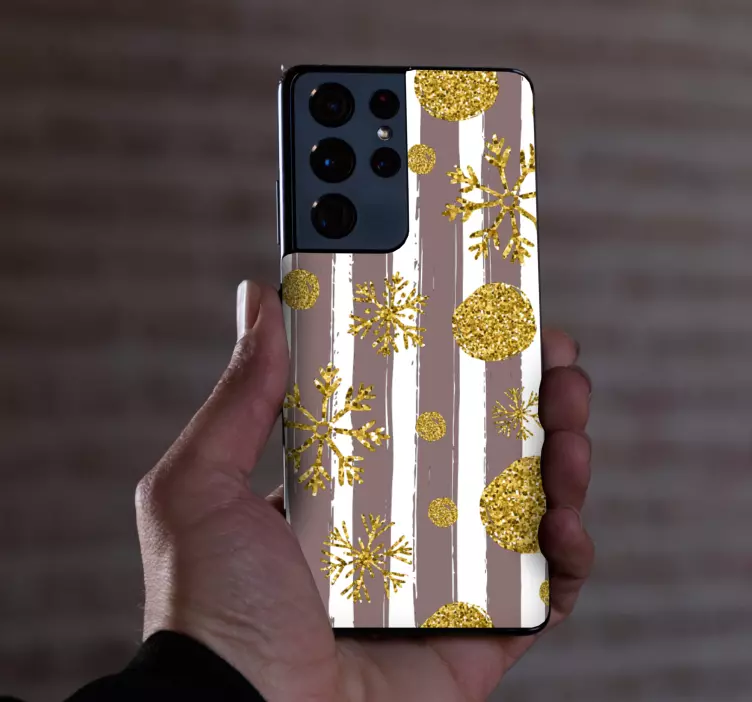 Vinilo navideño con diseño de copos de nieve - TenVinilo