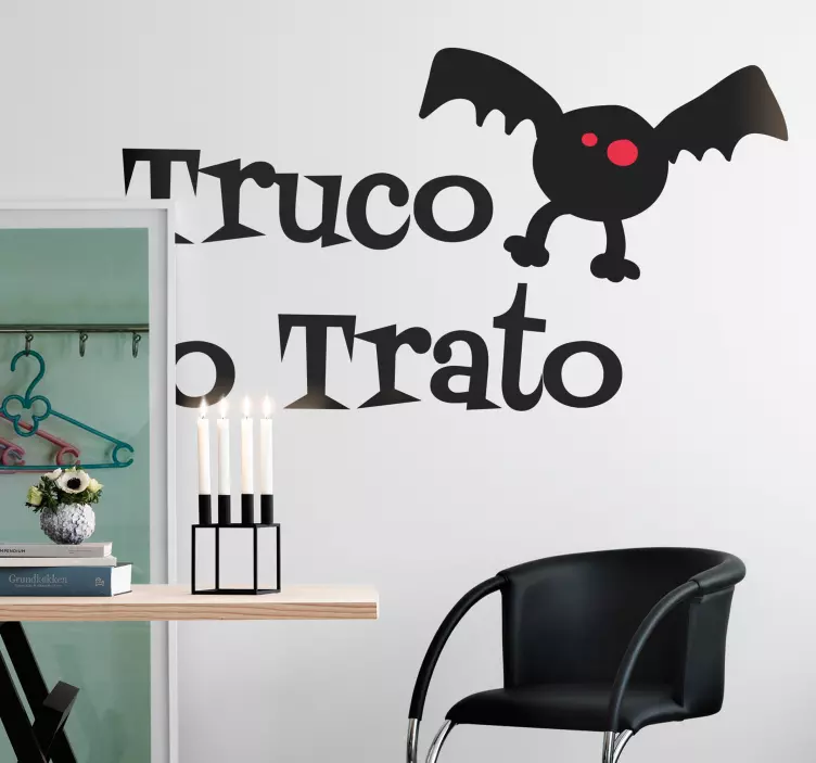 Pegatina truco o trato Halloween - TenVinilo