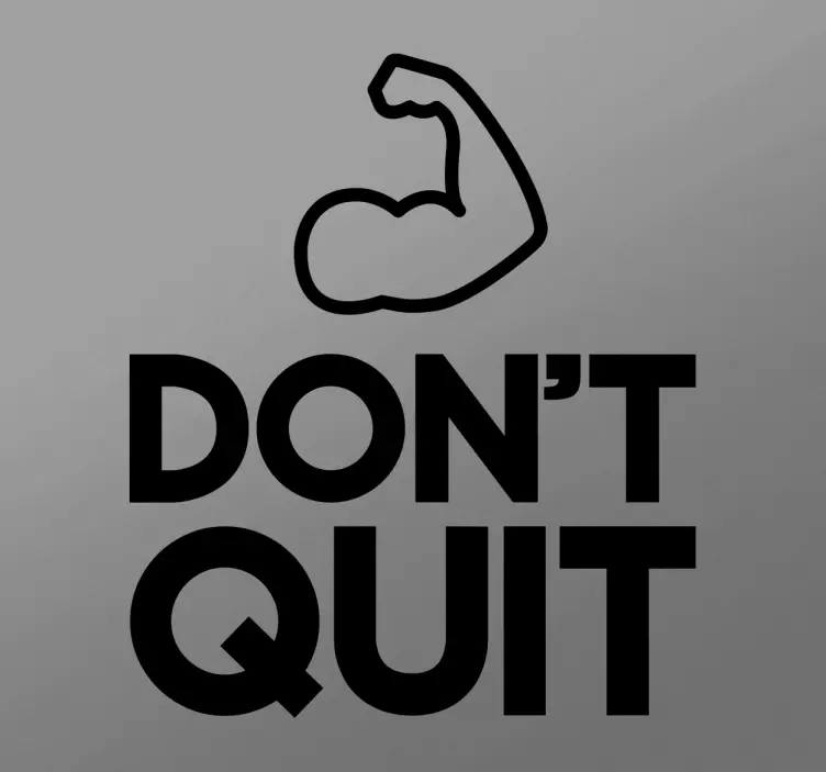 Pegatinas fitness don't quit - TenVinilo