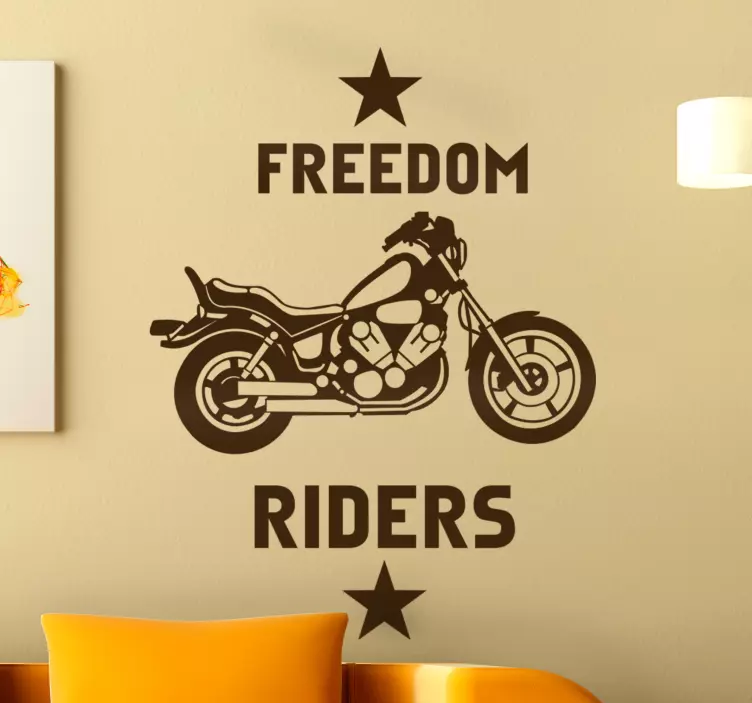 Pegatinas moto chopper freedom - TenVinilo