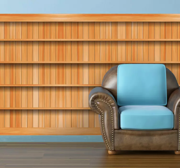 Pieza vinilo estanterías de madera - TenVinilo