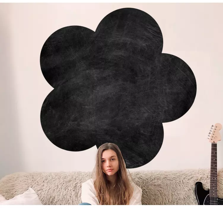 Vinilo pizarra Flor de cinco pétalos bonita forma - TenVinilo