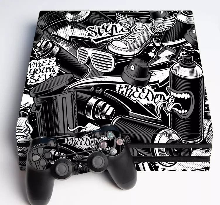 Vinilo PS4 sprays de graffiti - TenVinilo