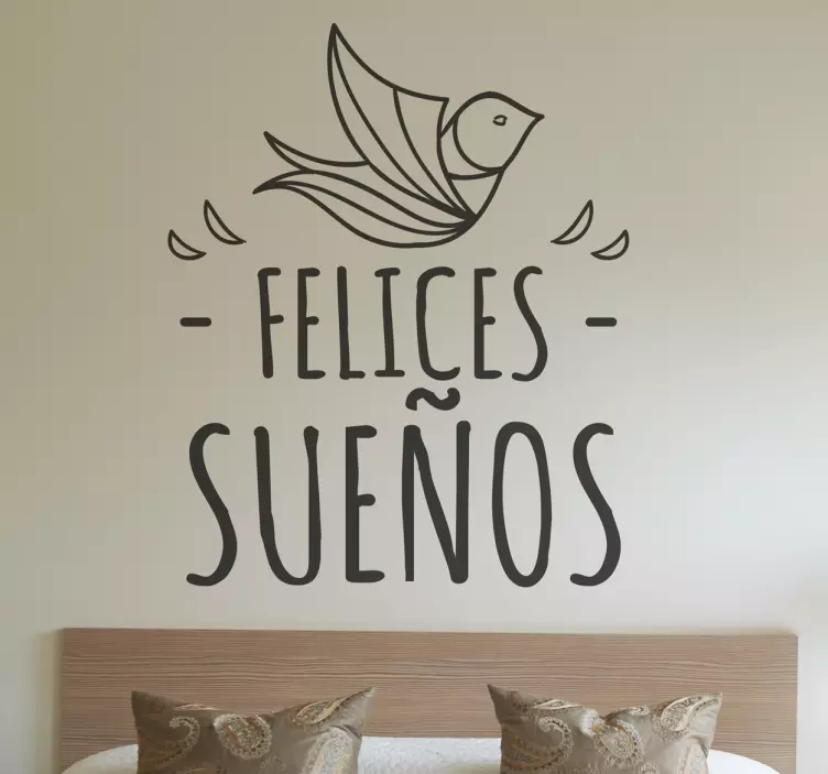Sticker decorativo felices sueños - TenVinilo