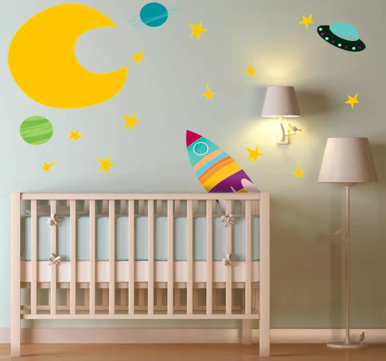 Sticker infantil espacial - TenVinilo