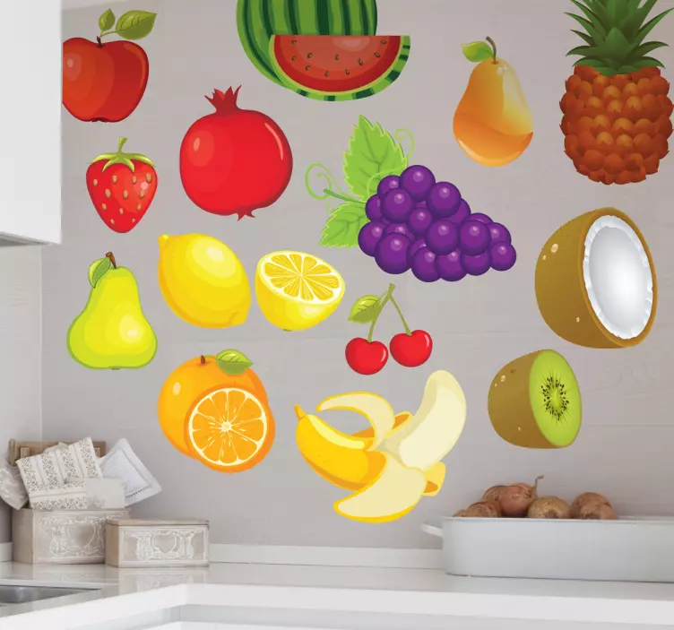 Sticker varias frutas - TenVinilo