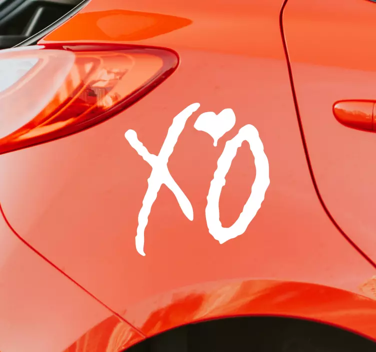 Vinilo adhesivo para coche de logotipo de marca xo - TenVinilo