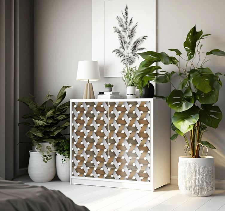 Vinilo para mueble madera blanca escandinava - TenVinilo