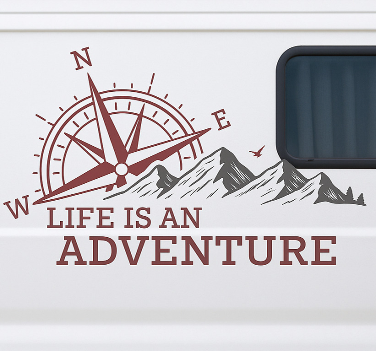 Vinilo autocaravana life is an adventure - TenVinilo