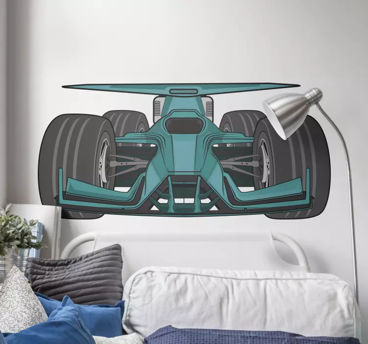 Pegatina coche de carreras - TenVinilo