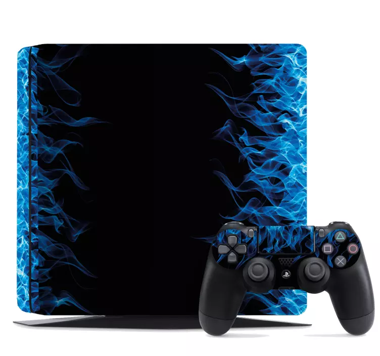 Vinilo con textura llamas azules ps4 - TenVinilo