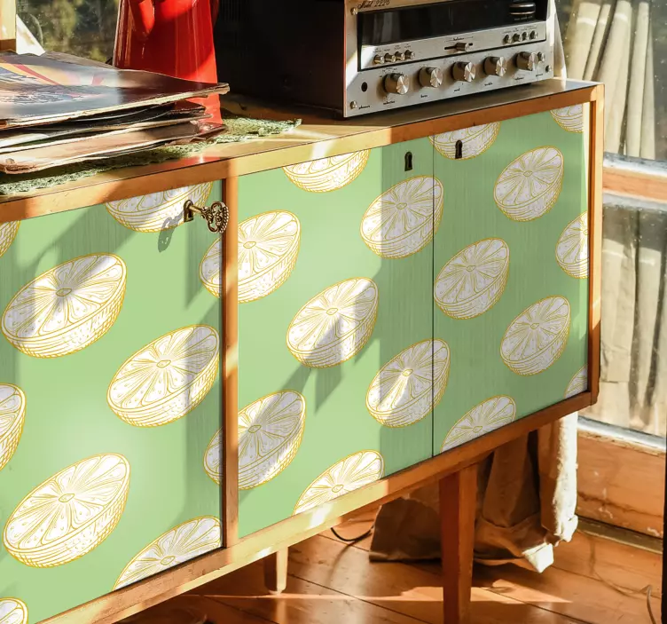 Vinilo de fruta motivo de rodaja de limón - TenVinilo