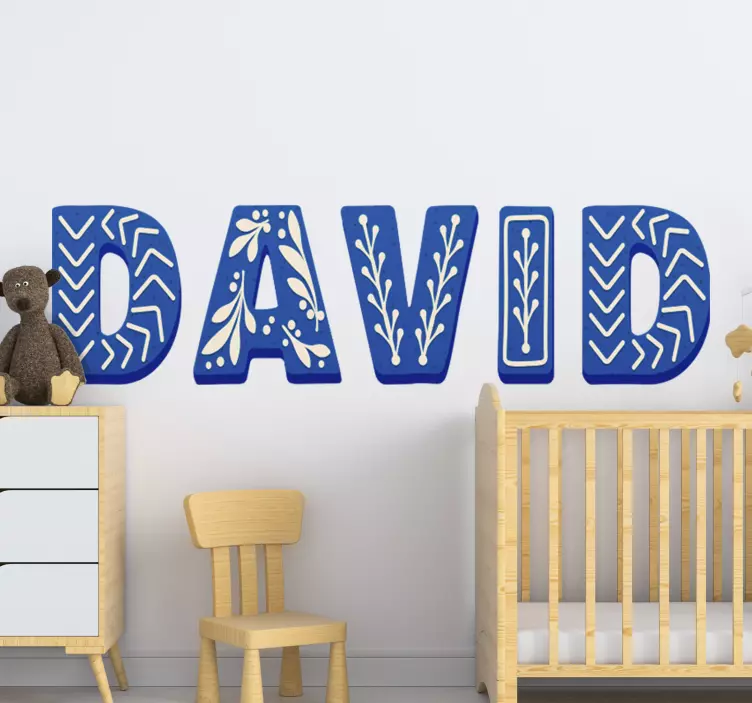 Vinilo decorativo para niños con nombre personalizable - TenVinilo