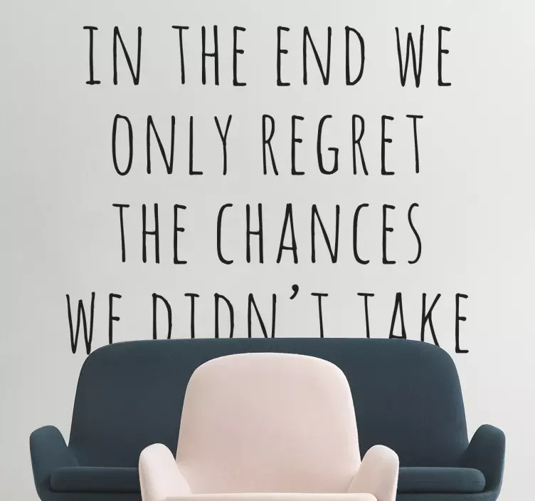 Vinilo de texto arrepentimiento - TenVinilo