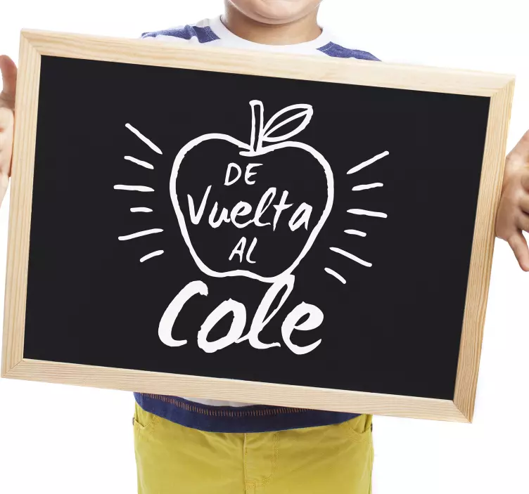 Vinilo de vuelta al cole manzana - TenVinilo