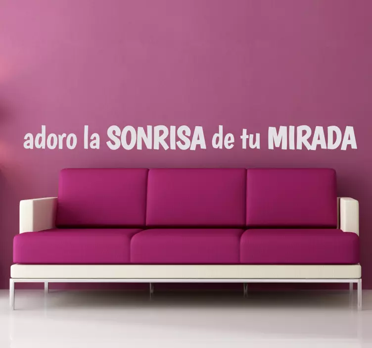 Vinilo decorativo adoro la sonrisa - TenVinilo