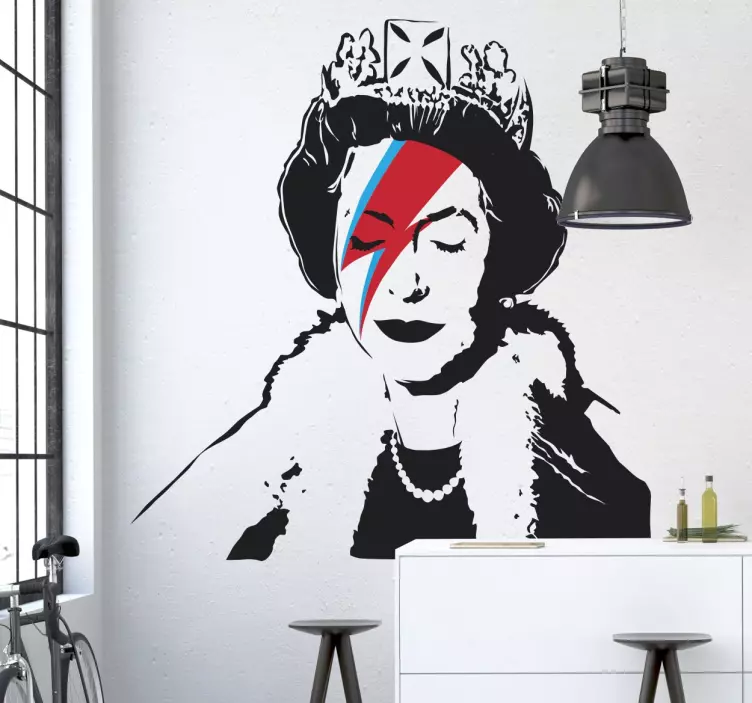Vinilo decorativo Banksy Queen Elizabeth - TenVinilo