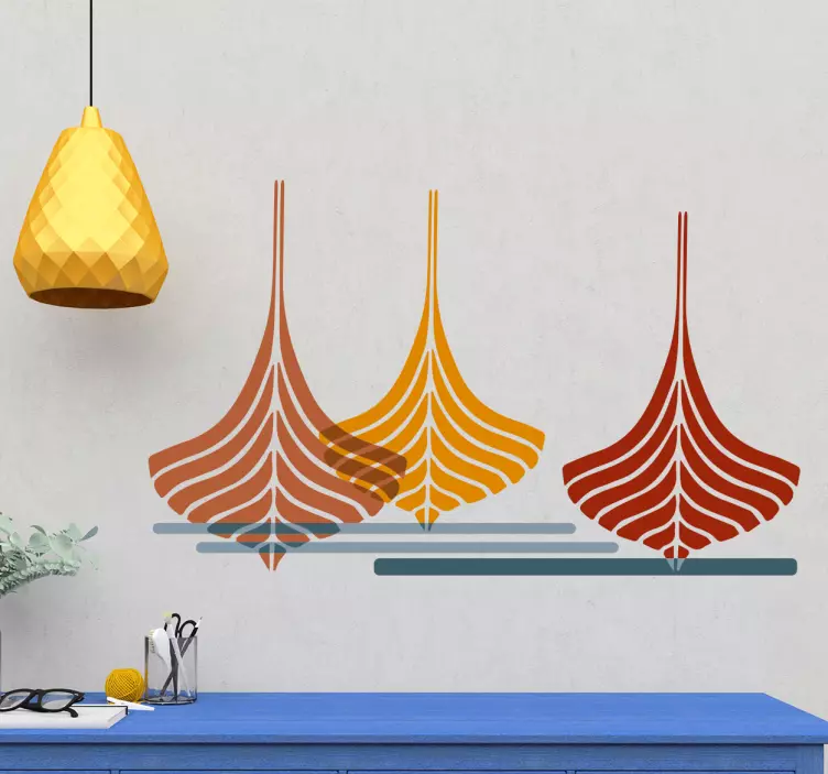 Vinilo decorativo barcos estilo minimalista - TenVinilo