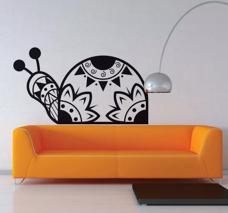 Vinilo decorativo caracol étnico - TenVinilo